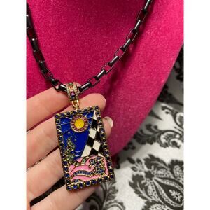 By Alexa Rae (BAR) Graffiti block sun gold and black necklace